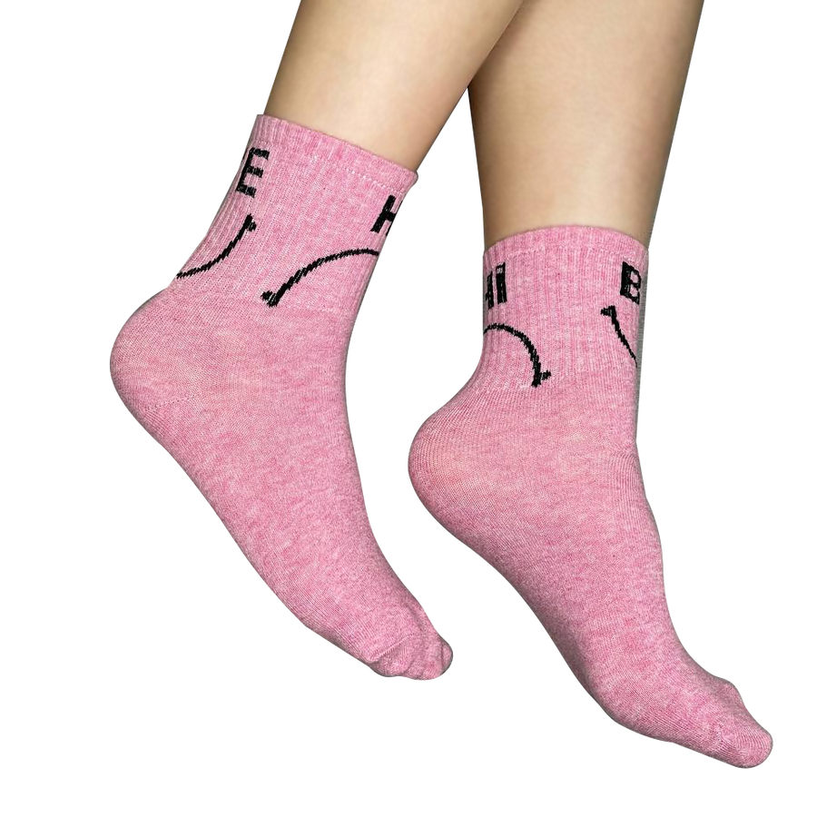 BYE pink socks