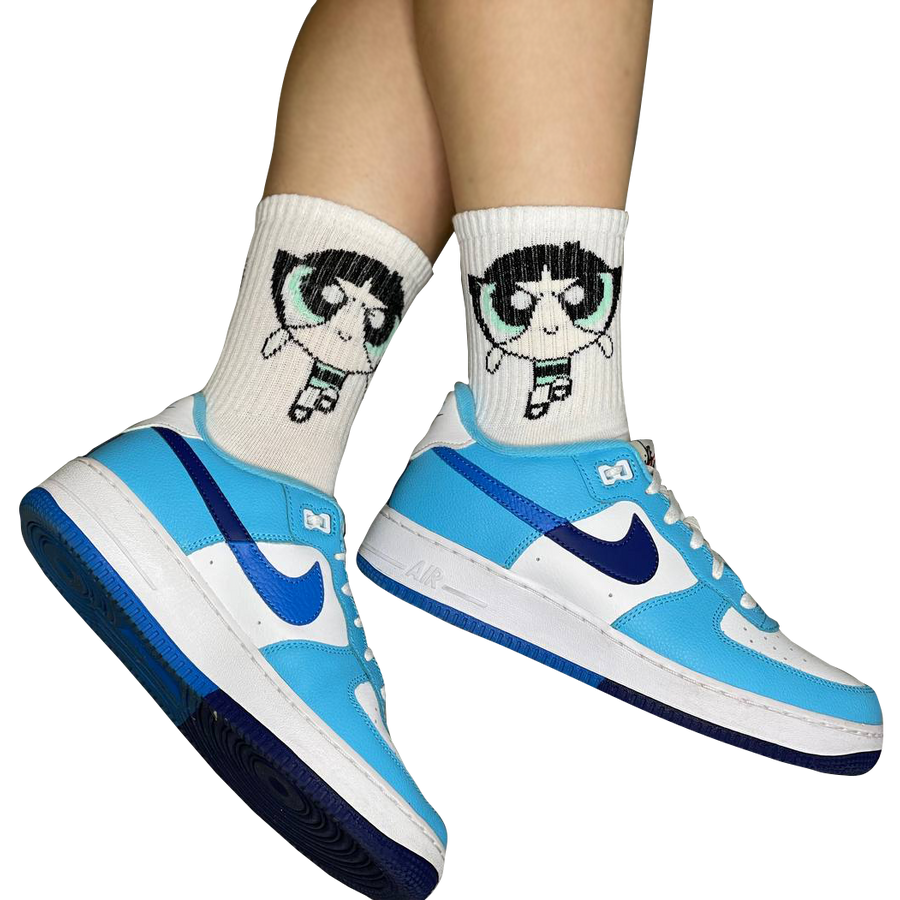 blue girl socks